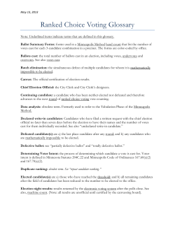 Ranked Choice Voting Glossary