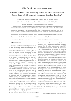 Effects of twin and stacking faults on the deformation behaviors of Al