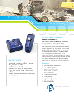 DUSTTRAK&trade; DRX Aerosol Monitor Models 8533 and 8534