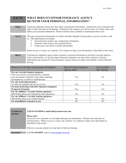 FACTS WHAT DOES O`CONNOR INSURANCE AGENCY DO WITH