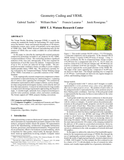 Geometry Coding and VRML