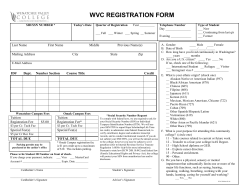 Form - Wenatchee Valley College