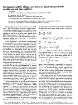 Femtosecond soliton collapse and coherent pulse train generation