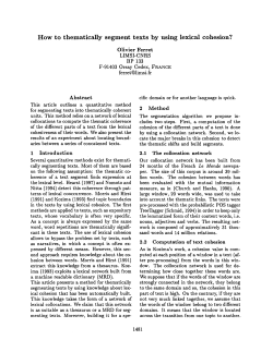 How to Thematically Segment Texts by using