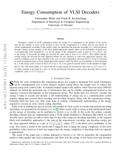 Energy Consumption of VLSI Decoders