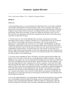 Irenaeus: Against Heresies