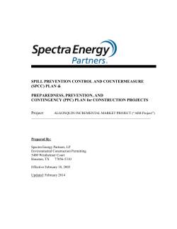 SPILL PREVENTION CONTROL AND