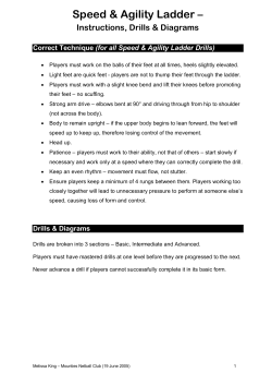 Speed ladder drills