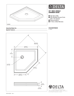 38" NEO ANGLE SHOWER bASE High