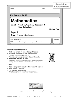 Mathematics - Thamesmead School