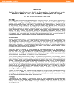 239-2008: Building Mathematics-Achievement Models for Developed