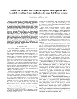 Stability of switched block upper-triangular linear