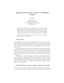 Applying Power Graph Analysis to Weighted Graphs