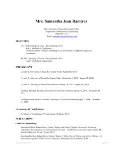 CV - University of Texas Rio Grande Valley