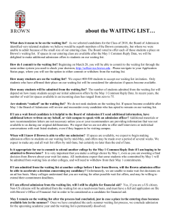 What does it mean to be on the waiting list