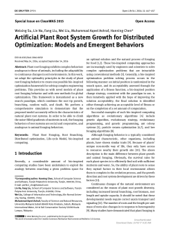 Artificial Plant Root System Growth for Distributed Optimization