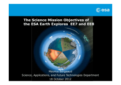 ESA Earth Explorer Scientific Missions