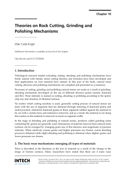 Theories on Rock Cutting, Grinding and Polishing Mechanisms