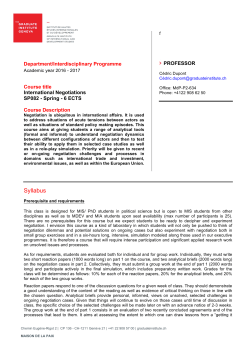 Syllabus - Graduate Institute of International and Development Studies