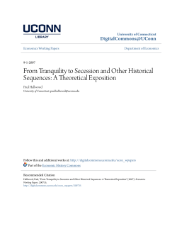 From Tranquility to Secession and Other Historical Sequences: A