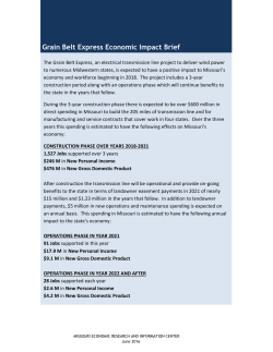 Missouri Economic Benefits - Grain Belt Express Clean Line