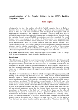 Americanization of the Popular Culture in the 1950`s Turkish Magazine