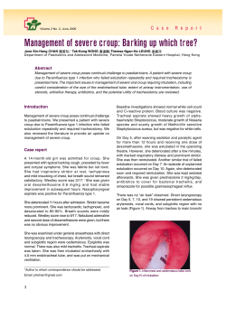 Management of severe croup: Barking up which tree?