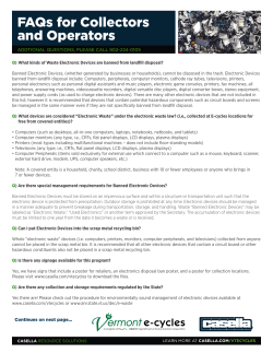 FAQs for Collectors and Operators