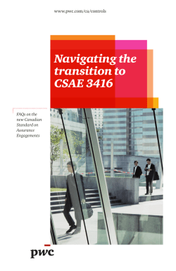 Navigating the transition to CSAE 3416