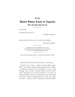 COLLINS v. HERITAGE WINE CELLARS LTD | FindLaw