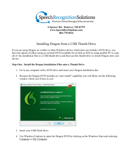 Installing Dragon from a USB Thumb Drive