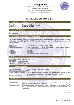 Flaxseed Oil, CP - MSDS