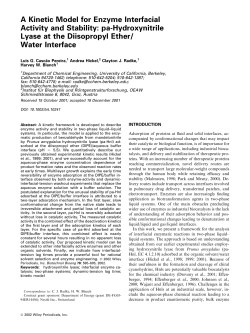 A Kinetic Model for Enzyme Interfacial Activity and Stability: pa