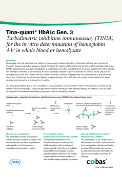 Tina-quant HbA1c Gen. 3 fact sheet