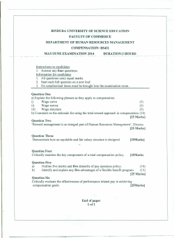 Question Four Critically examine the key components of a total