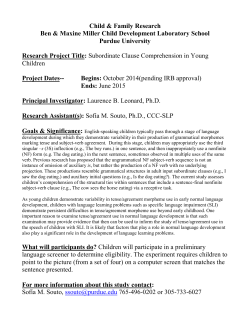 Examples of Past Research