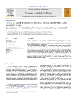 Toward the use of testate amoeba functional traits as indicator of