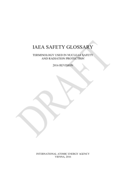 iaea safety glossary - Nuclear Safety and Security