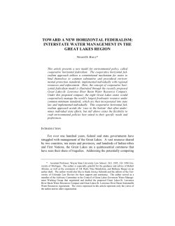toward a new horizontal federalism: interstate