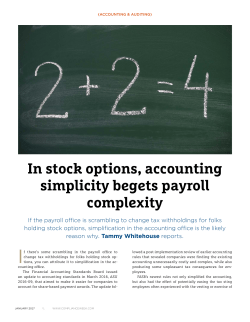 In stock options, accounting simplicity begets payroll