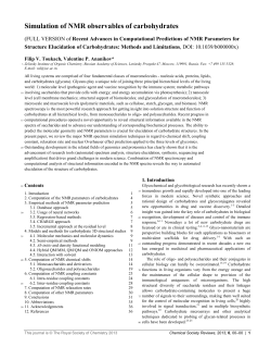 Simulation of NMR observables of carbohydrates