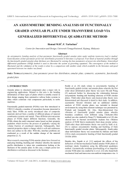 an axisymmetric bending analysis of functionally graded