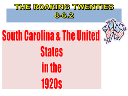 Cause Effect Contributions of South Carolinians
