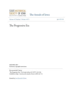 The Progressive Era - Iowa Research Online