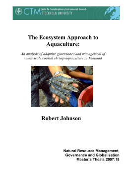 The Ecosystem Approach to Aquaculture