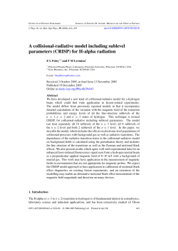 A collisional-radiative model including sublevel