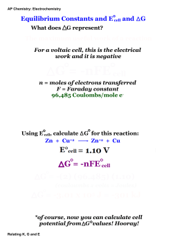 Electrochem Notes Packet Relating K, G and E File