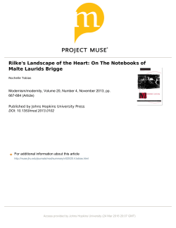 On The Notebooks of Malte Laurids Brigge