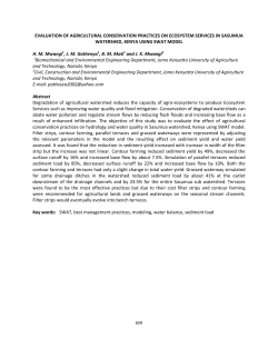 EVALUATION OF AGRICULTURAL CONSERVATION PRACTICES