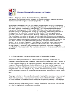 The First Anti-Jewish Congress